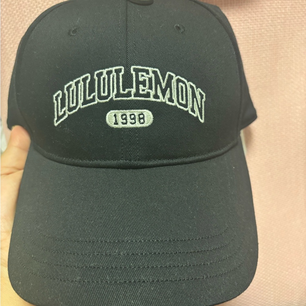 lululemon athletica black embroidered baseball cap Brand New with tags